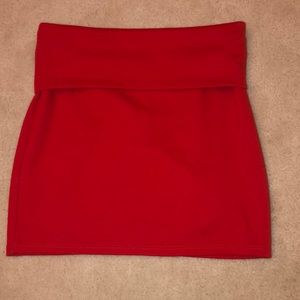 RED BODYCON SKIRT